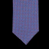 Silvio Fiorello Ties | Blue Geometric Printed Satin Silk Tie