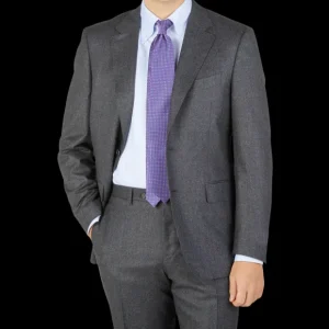 Silvio Fiorello Ties | Blue Geometric Printed Satin Silk Tie
