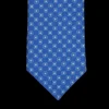 Silvio Fiorello Ties | Blue Geometric Printed Silk Tie