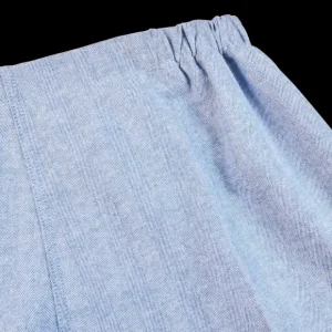 Derek Rose Loungewear | Blue Herringbone Cotton Classic Fit Pyjamas