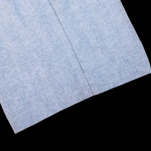 Derek Rose Loungewear | Blue Herringbone Cotton Classic Fit Pyjamas