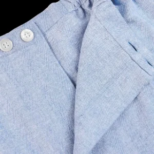 Derek Rose Loungewear | Blue Herringbone Cotton Classic Fit Pyjamas