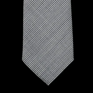 Dreaming Of Monday Ties | Blue Houndstooth 7-Fold High Twist Wool Tie