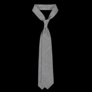 Dreaming Of Monday Ties | Blue Houndstooth 7-Fold High Twist Wool Tie