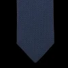 Drake's Ties | Blue Lined Large Knot Grenadine Tie