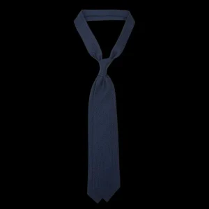 Drake's Ties | Blue Lined Large Knot Grenadine Tie