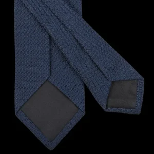 Drake's Ties | Blue Lined Large Knot Grenadine Tie