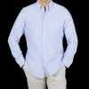 Glanshirt Shirts | Blue Melange Cotton Oxford Bd Regular Shirt