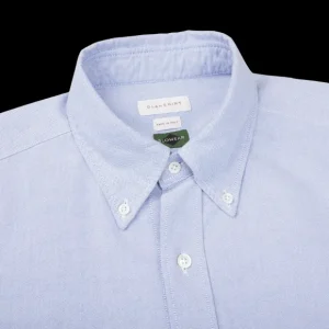 Glanshirt Shirts | Blue Melange Cotton Oxford Bd Regular Shirt