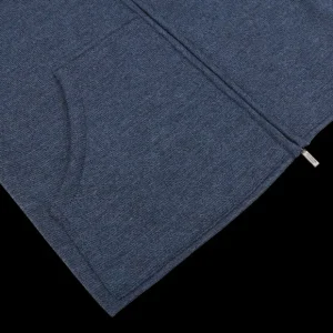 Maurizio Baldassari Gilets | Blue Melange Knitted Virgin Wool Gilet