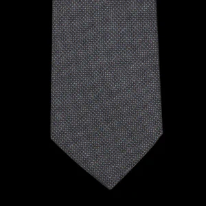 Gierre Milano Ties | Blue Melange Silk Cotton Lined Tie