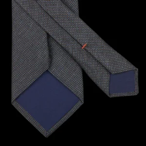 Gierre Milano Ties | Blue Melange Silk Cotton Lined Tie