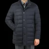 Moorer Outerwear | Blue Melange Wool Cashmere Down Padded Coat