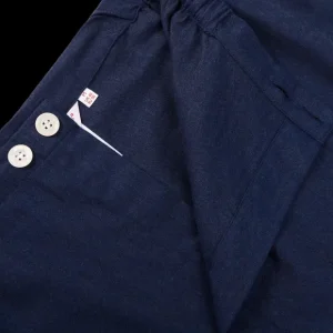 Derek Rose Loungewear | Blue Piped Cotton Classic Fit Pyjamas