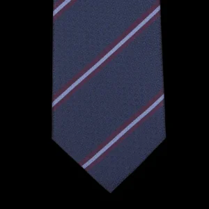 Gierre Milano Ties | Blue Purple Striped Silk Lined Tie