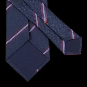 Gierre Milano Ties | Blue Purple Striped Silk Lined Tie