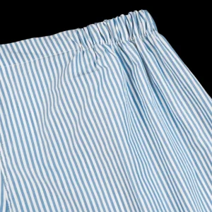 Derek Rose Loungewear | Blue Striped Cotton Classic Fit Pyjamas