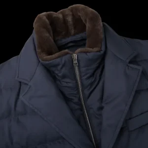 Herno Coats & Jackets | Blue Technical Nylon Polar Tech Hybrid Blazer