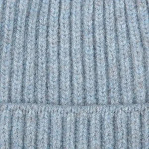 William Lockie Beanies | Blue Waves Geelong Lambswool Ribbed Beanie