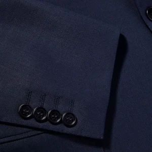 Canali Blazers | Blue Wool Hopsack Travel Blazer