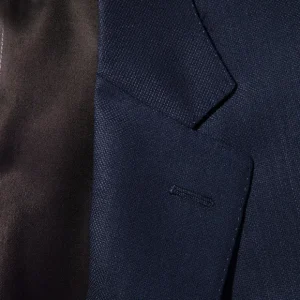 Canali Blazers | Blue Wool Hopsack Travel Blazer