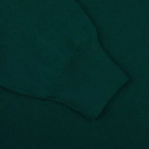Piacenza Cashmere Knitwear | Bottle Green Cashmere V-Neck