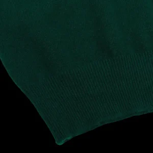 William Lockie Sweaters | Bottle Green Crew Neck Cashmere Sweater