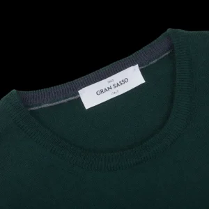 Gran Sasso Sweaters | Bottle Green Extra Fine Merino Crew Neck