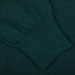 Gran Sasso Sweaters | Bottle Green Extra Fine Merino Crew Neck