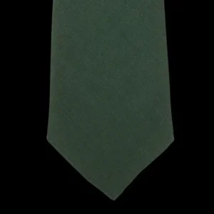 Dreaming Of Monday Ties | Bottle Green 7-Fold Vintage Linen Tie