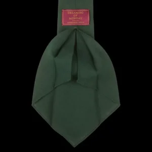 Dreaming Of Monday Ties | Bottle Green 7-Fold Vintage Linen Tie