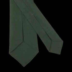 Dreaming Of Monday Ties | Bottle Green 7-Fold Vintage Linen Tie