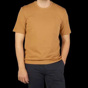 Tela Genova T-Shirts | Brick Orange Washed Organic Cotton T-Shirt