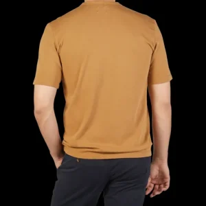Tela Genova T-Shirts | Brick Orange Washed Organic Cotton T-Shirt
