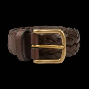 Andersons Belts | Brown Braided Leather 30Mm Belt