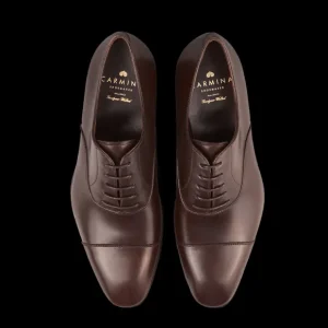 Carmina Oxfords | Brown Calf Rain Captoe Rain Oxford Shoes