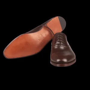 Carmina Oxfords | Brown Calf Rain Captoe Rain Oxford Shoes