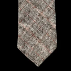 Dreaming Of Monday Ties | Brown Checked 7-Fold Vintage Wool Tie