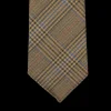 Dreaming Of Monday Ties | Brown Checked 7-Fold Vintage French Wool Tie