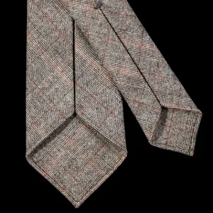 Dreaming Of Monday Ties | Brown Checked 7-Fold Vintage Wool Tie