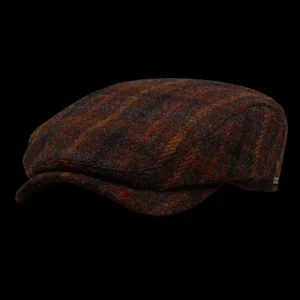 Wigéns Hats | Brown Checked Harris Tweed Ivy Contemporary Cap