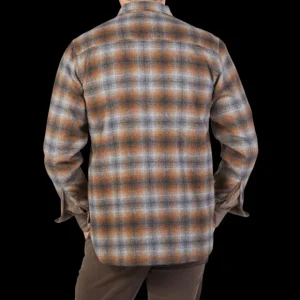 Universal Works Shirts | Brown Checked Wool Flannel Workshirt