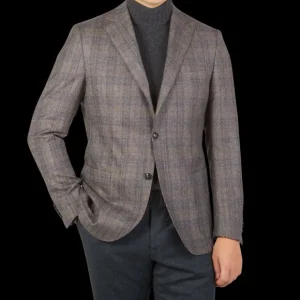 Eduard Dressler Blazers | Brown Checked Wool Sendrik Blazer