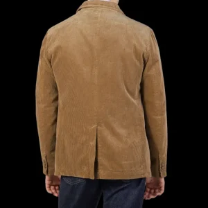 Aspesi Outerwear | Brown Cotton Corduroy Casual Blazer