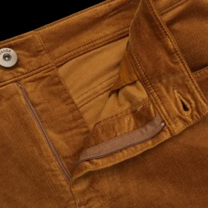 Paige Trousers | Brown Cotton Corduroy Five Pocket Trousers