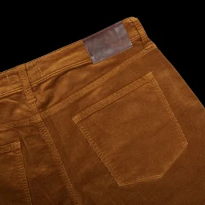 Paige Trousers | Brown Cotton Corduroy Five Pocket Trousers