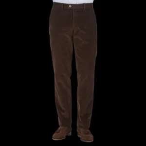 Hiltl Trousers | Brown Cotton Corduroy Regular Fit Chinos