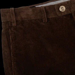 Hiltl Trousers | Brown Cotton Corduroy Regular Fit Chinos