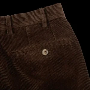 Hiltl Trousers | Brown Cotton Corduroy Regular Fit Chinos