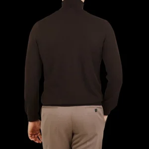 Gran Sasso Knitwear | Brown Extra Fine Merino Roll Neck